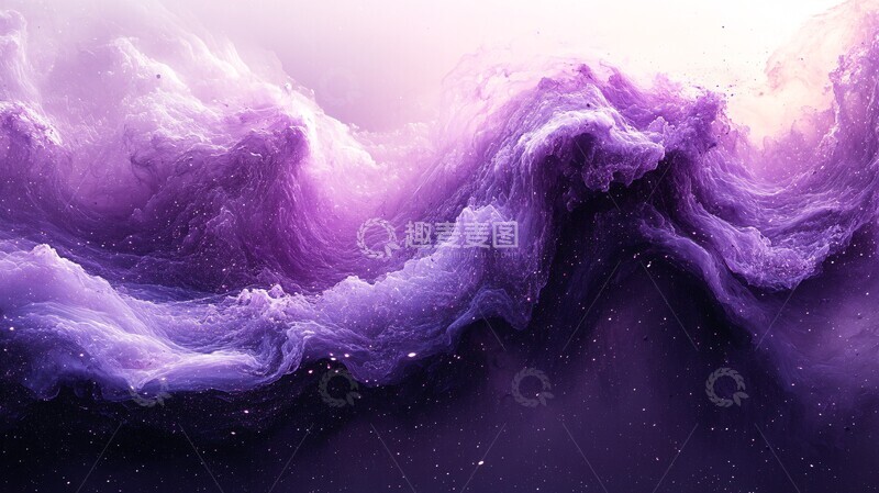 高清大图下载【趣麦麦图】紫色银河壁纸1