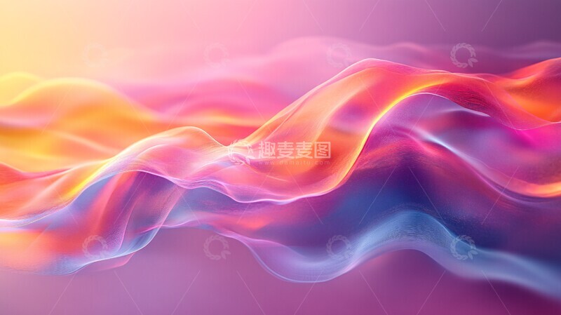 高清大图下载【趣麦麦图】粉色光影数字艺术1