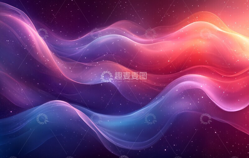 高清大图下载【趣麦麦图】紫蓝渐变模糊背景