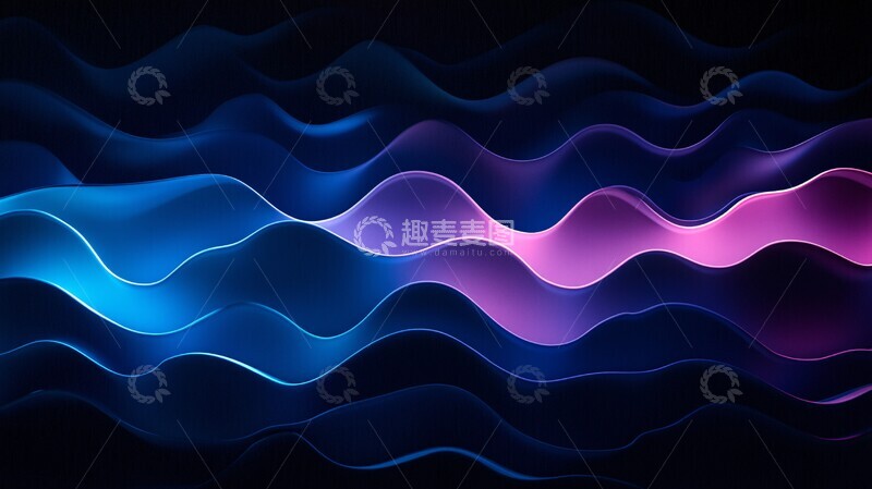 高清大图下载【趣麦麦图】暗蓝光影渐变背景1