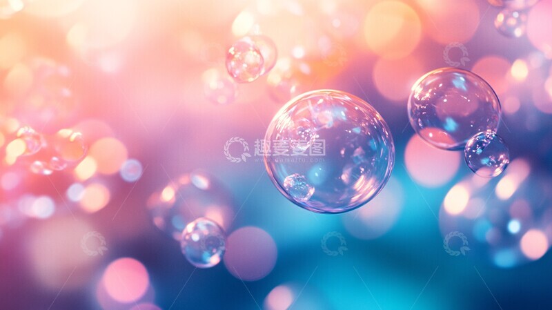 高清大图下载【趣麦麦图】梦幻泡泡背景14