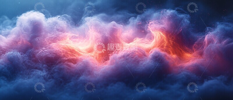 高清大图下载【趣麦麦图】蓝紫粒子粒子色彩主题1