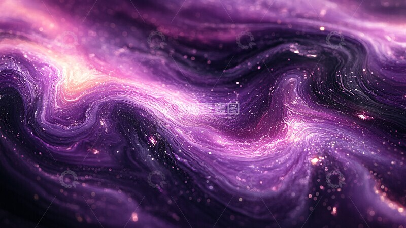 高清大图下载【趣麦麦图】紫色银河壁纸