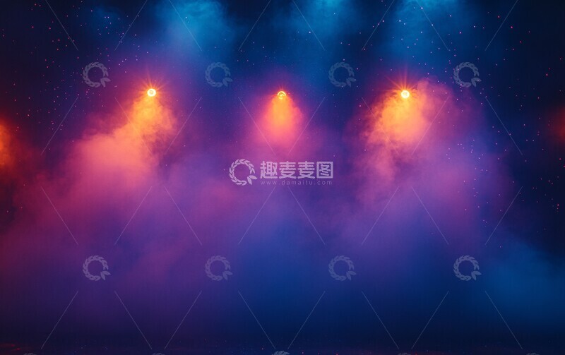 高清大图下载【趣麦麦图】深蓝紫光灯光背景1