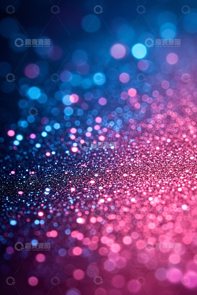 高清大图下载【趣麦麦图】蓝粉紫荧光梦境