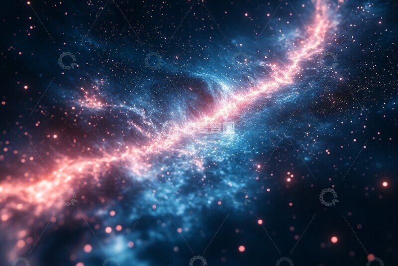 高清大图下载【趣麦麦图】星际坠落蓝粉线