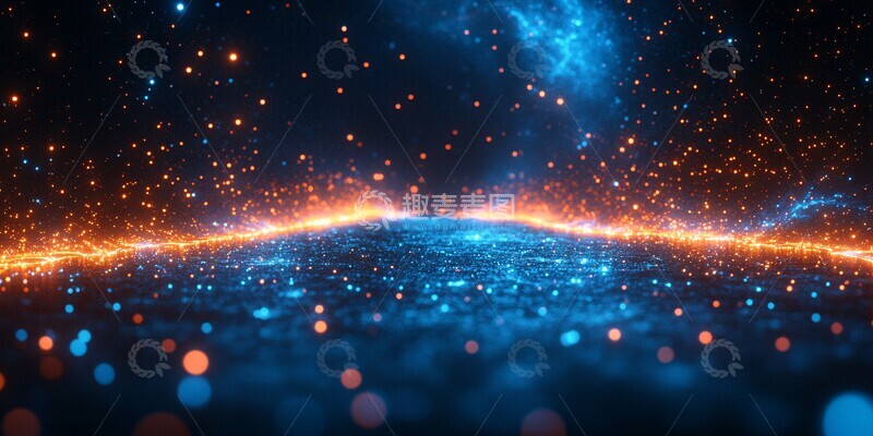 高清大图下载【趣麦麦图】蓝色光影背景1