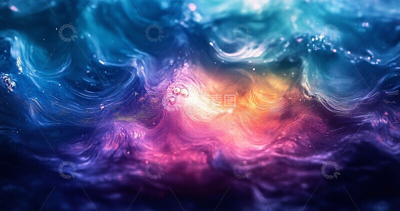 高清大图下载【趣麦麦图】蓝绿黑紫背景1