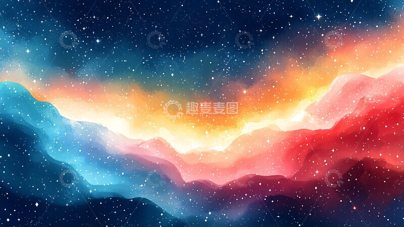 高清大图下载【趣麦麦图】星光闪烁柔和色彩1