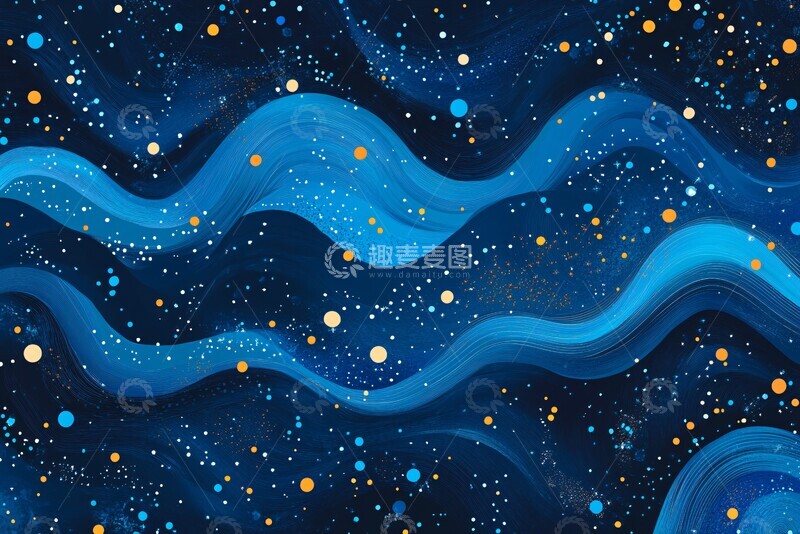 高清大图下载【趣麦麦图】深蓝星火背景图