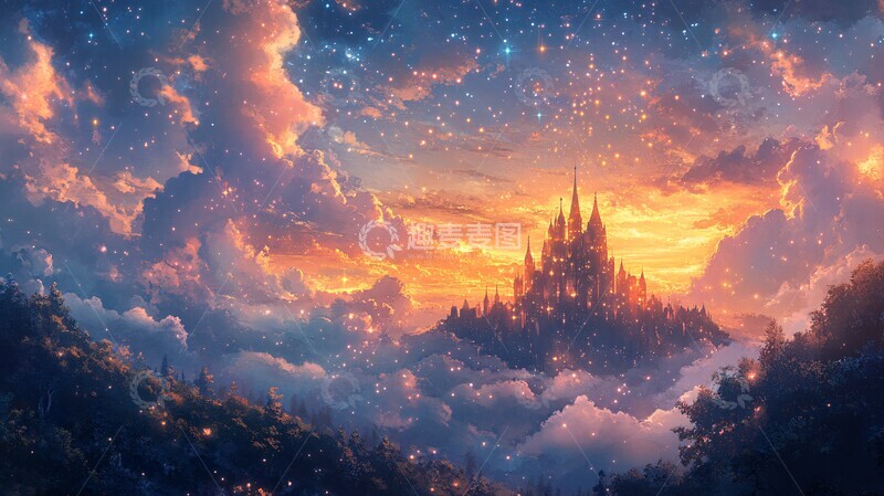 高清大图下载【趣麦麦图】-梦幻光影星尘