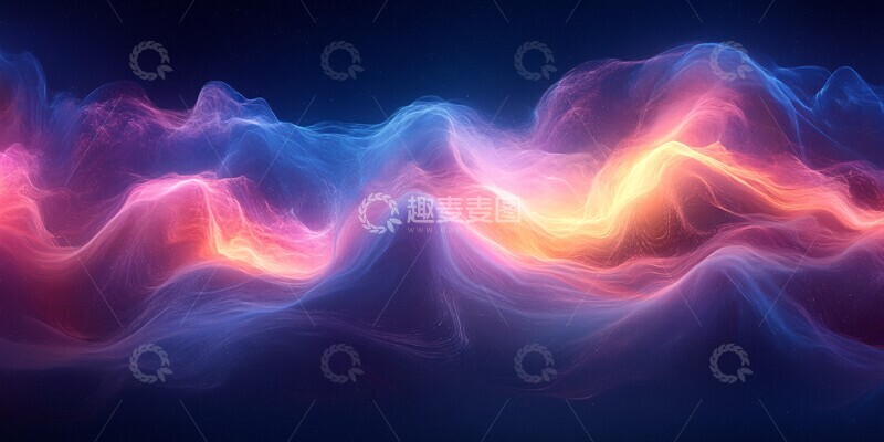 高清大图下载【趣麦麦图】波纹粒子背景1