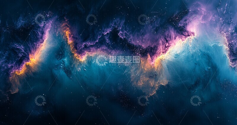 高清大图下载【趣麦麦图】蓝绿黑紫背景2