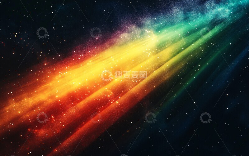 高清大图下载【趣麦麦图】暗色极光背景2