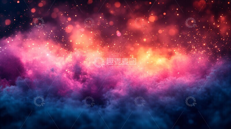 高清大图下载【趣麦麦图】蓝色粉色光晕背景1