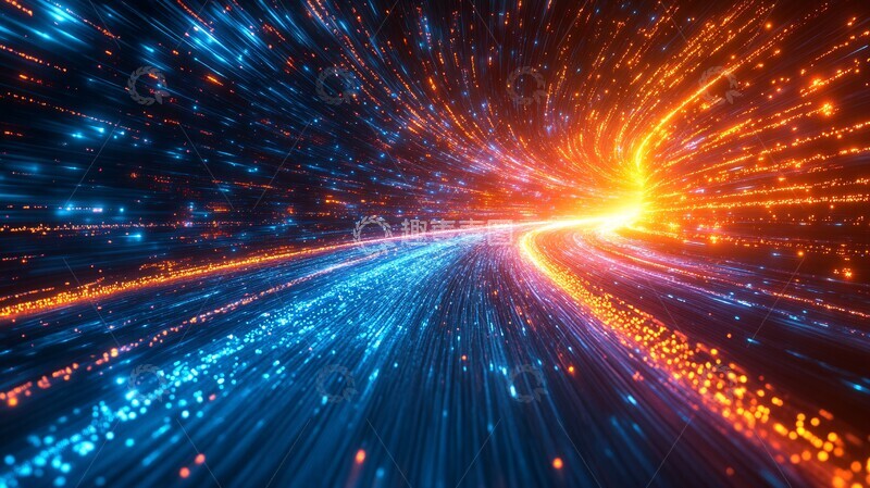 高清大图下载【趣麦麦图】蓝色光影动态图1