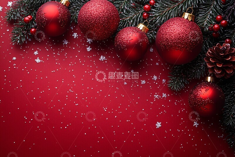 高清大图下载【趣麦麦图】新年红色背景4