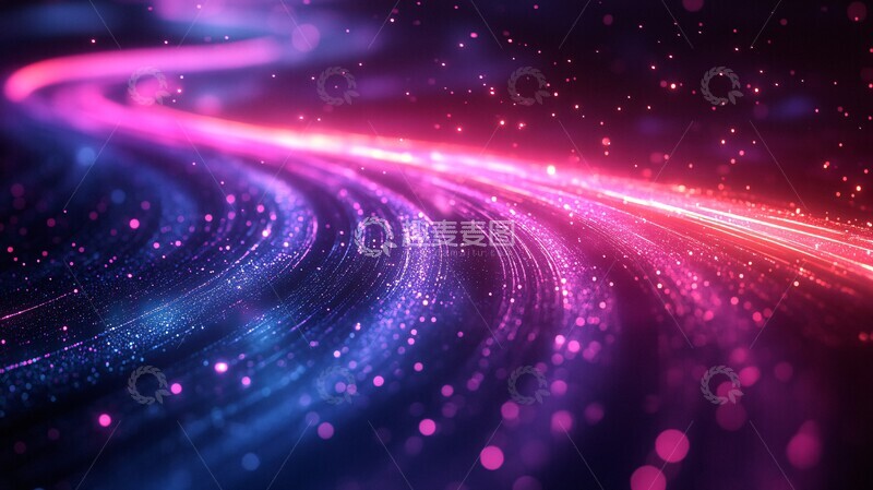 高清大图下载【趣麦麦图】紫色蓝光线条1