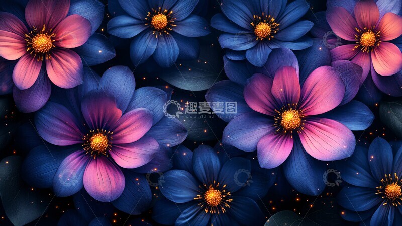 高清大图下载【趣麦麦图】星爆黑蓝紫电光