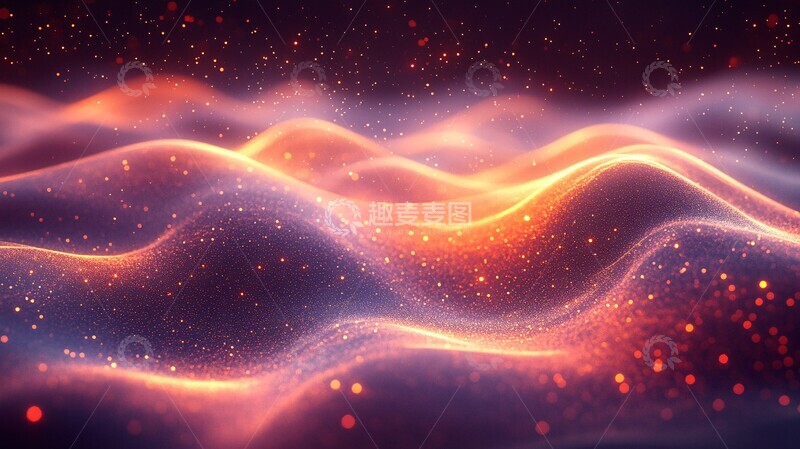 高清大图下载【趣麦麦图】优雅波纹金紫光2