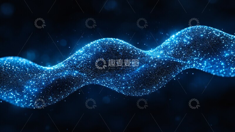 高清大图下载【趣麦麦图】科技数据波纹线