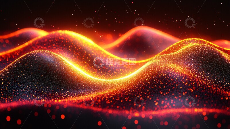 高清大图下载【趣麦麦图】科技数据波纹线2