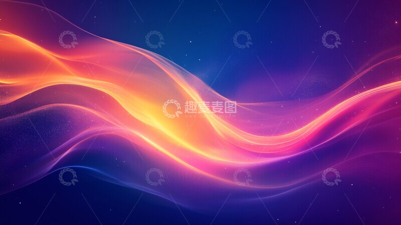 高清大图下载【趣麦麦图】蓝紫渐变橙光线条2