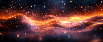 星光夜空橙紫光