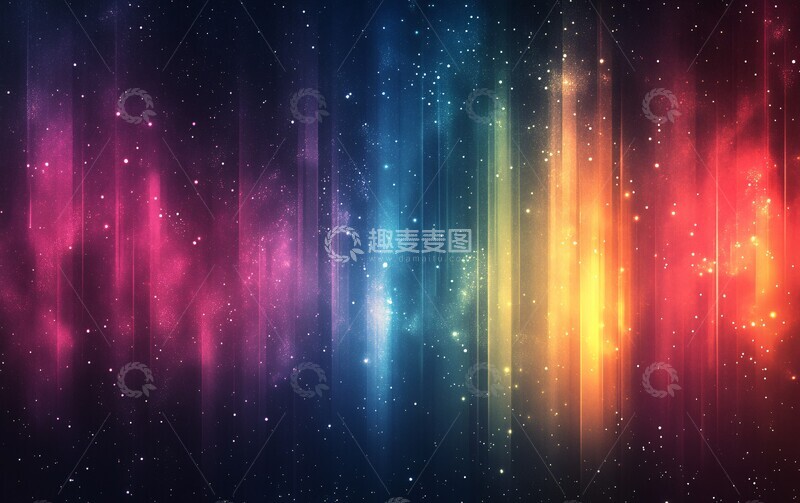 高清大图下载【趣麦麦图】暗色极光背景