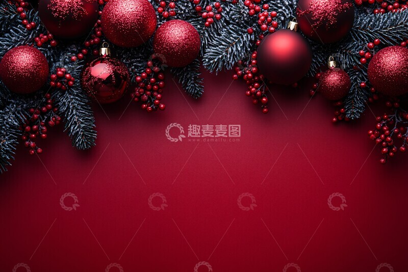 高清大图下载【趣麦麦图】新年红色背景5