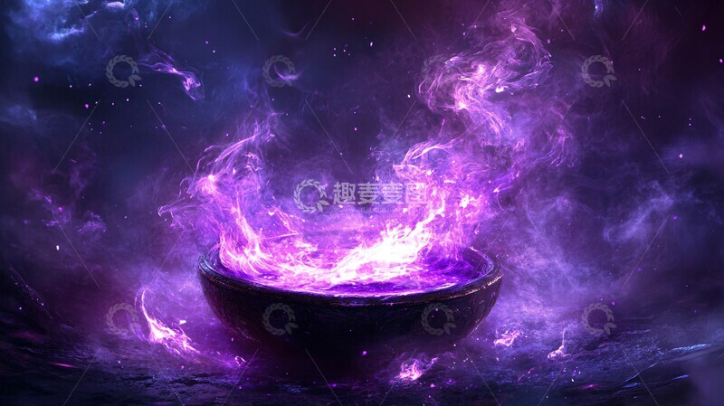 高清大图下载【趣麦麦图】紫色魔法幻想2