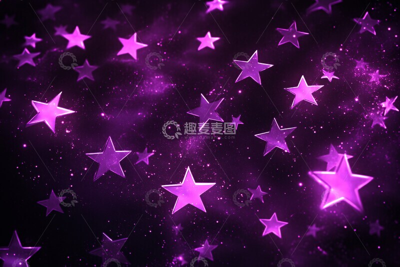 高清大图下载【趣麦麦图】紫色星光爆发现
