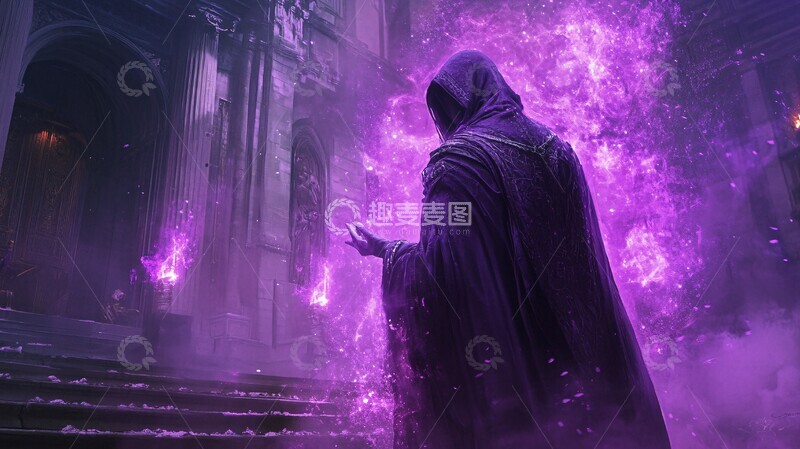 高清大图下载【趣麦麦图】紫色魔法幻想