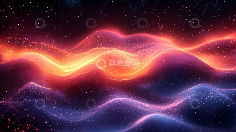 高清大图下载【趣麦麦图】红蓝渐变宇宙背景2