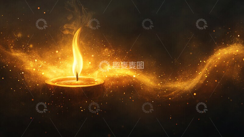 高清大图下载【趣麦麦图】金辉火花金辉火花抽象2