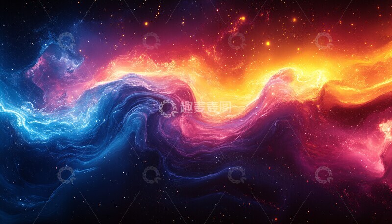 高清大图下载【趣麦麦图】-色彩光影创意爆炸1