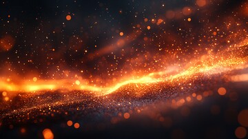 黑空橙紫抽象背景