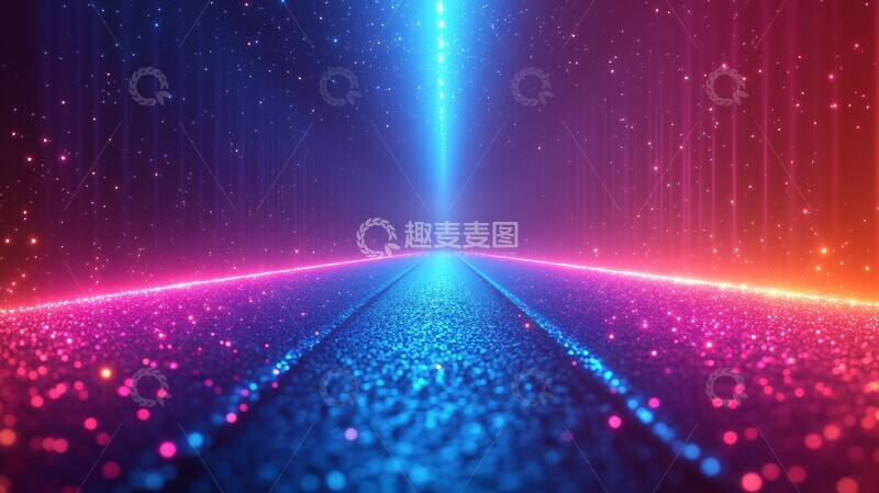 高清大图下载【趣麦麦图】激光光线蓝粉背景1