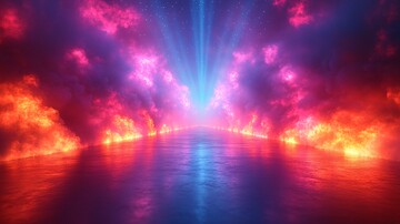 激光光线蓝粉背景2