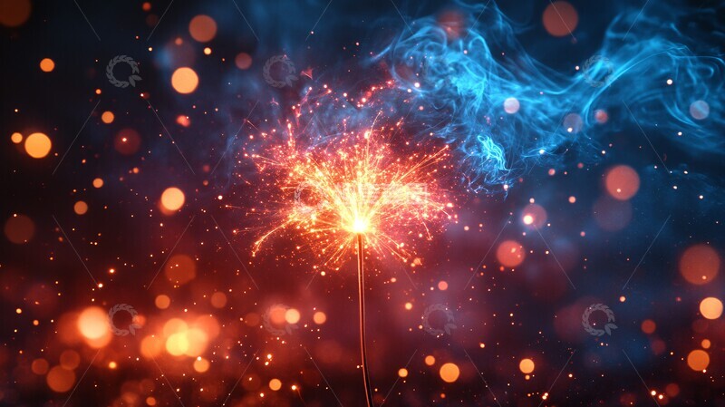 高清大图下载【趣麦麦图】红蓝渐变宇宙背景