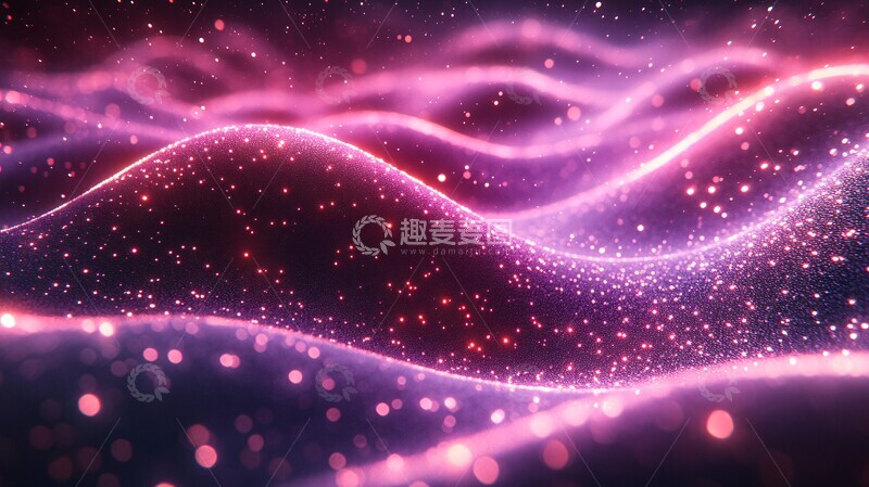 高清大图下载【趣麦麦图】跳跃粒子曲线