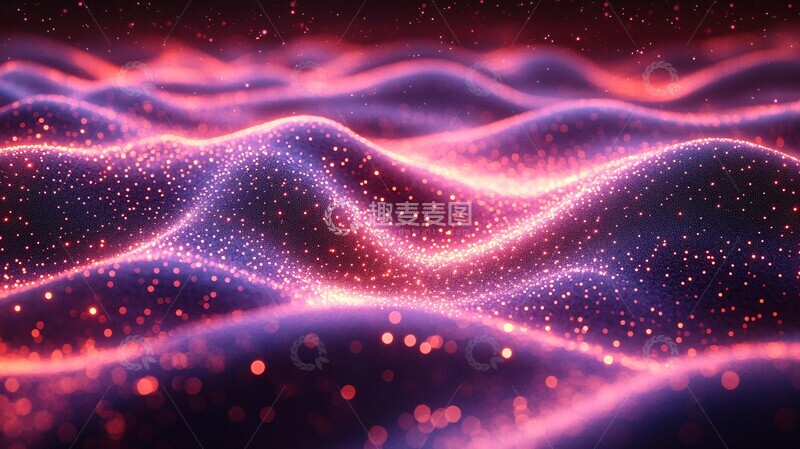 高清大图下载【趣麦麦图】跳跃粒子曲线1