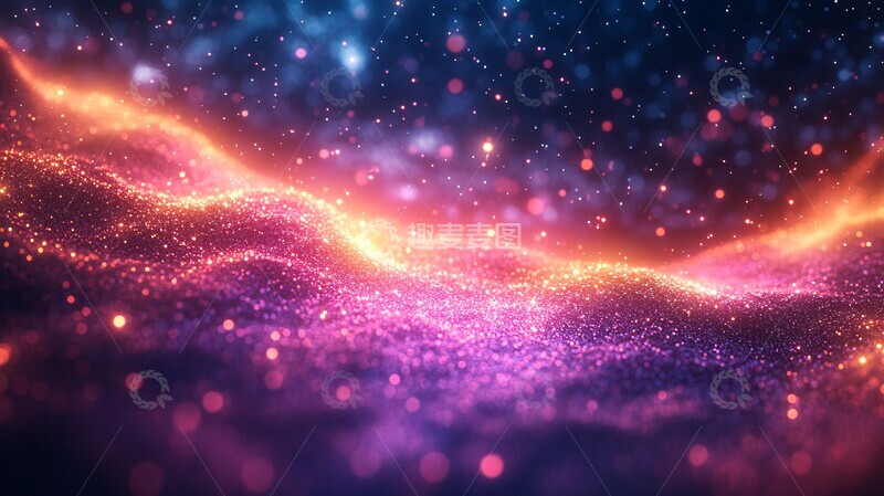 高清大图下载【趣麦麦图】霓虹粒子升腾