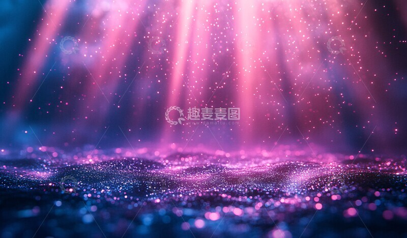 高清大图下载【趣麦麦图】蓝紫光束与粒子1