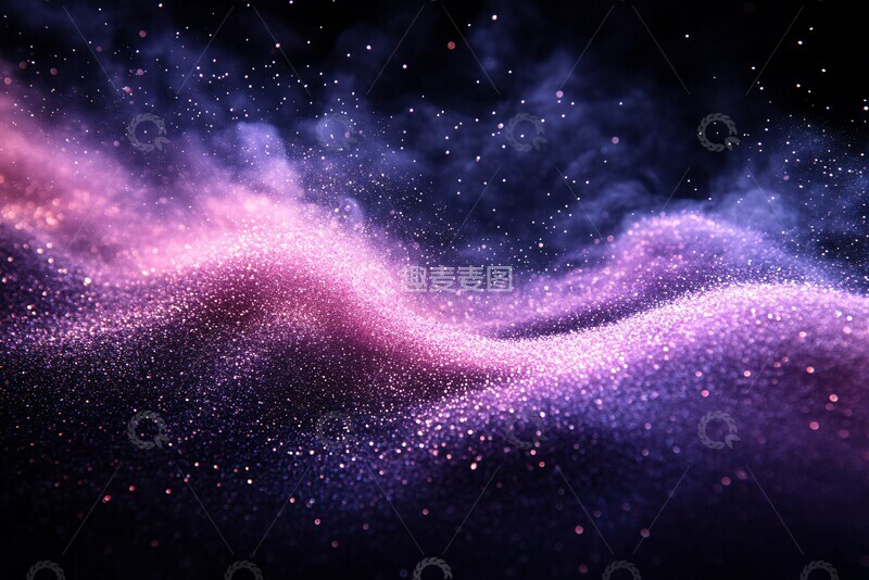 高清大图下载【趣麦麦图】紫色粉末飘散1