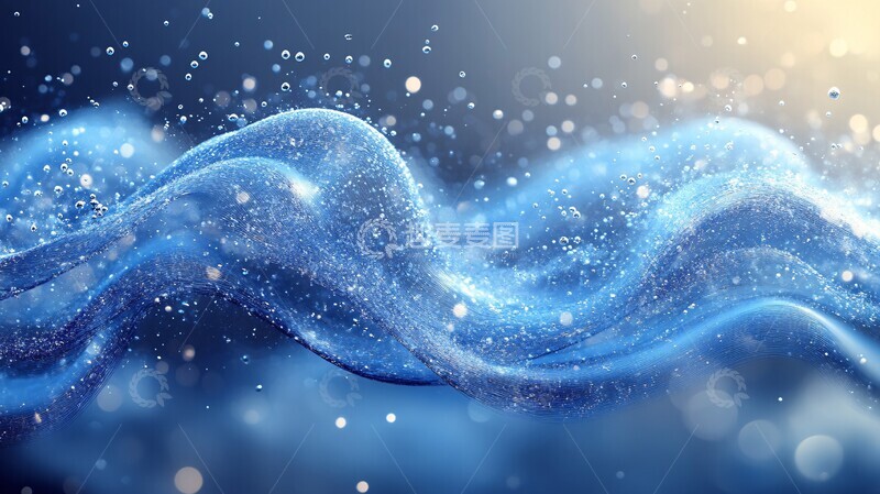 蓝色背景气泡纹理2