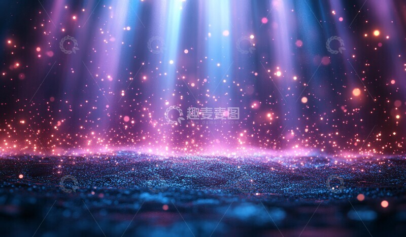 高清大图下载【趣麦麦图】蓝紫光束与粒子2