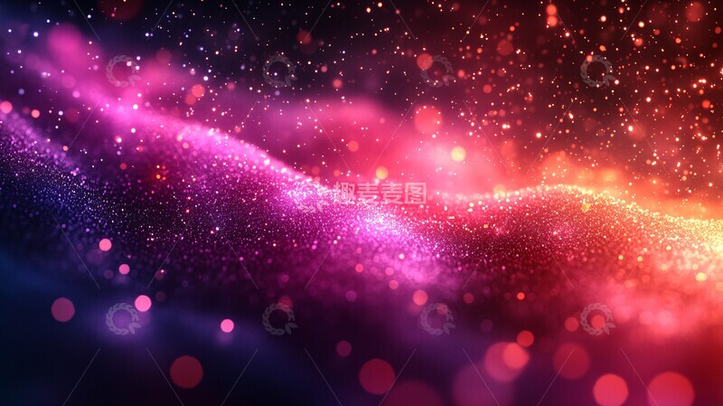 高清大图下载【趣麦麦图】霓虹粒子升腾2