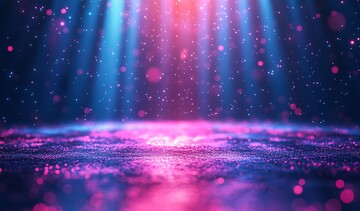 蓝紫光束与粒子