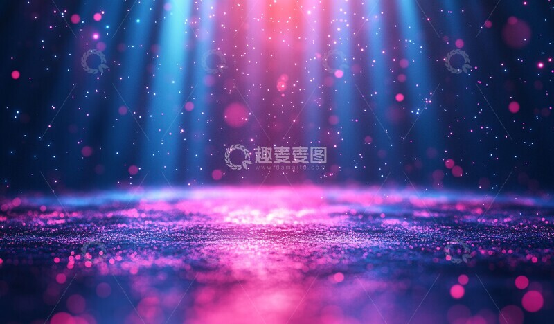 高清大图下载【趣麦麦图】蓝紫光束与粒子